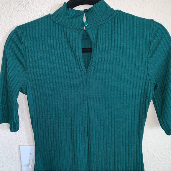 NWOT Venus Ribbed Mock Neck Midi Body Con Dress - Picture 5 of 12